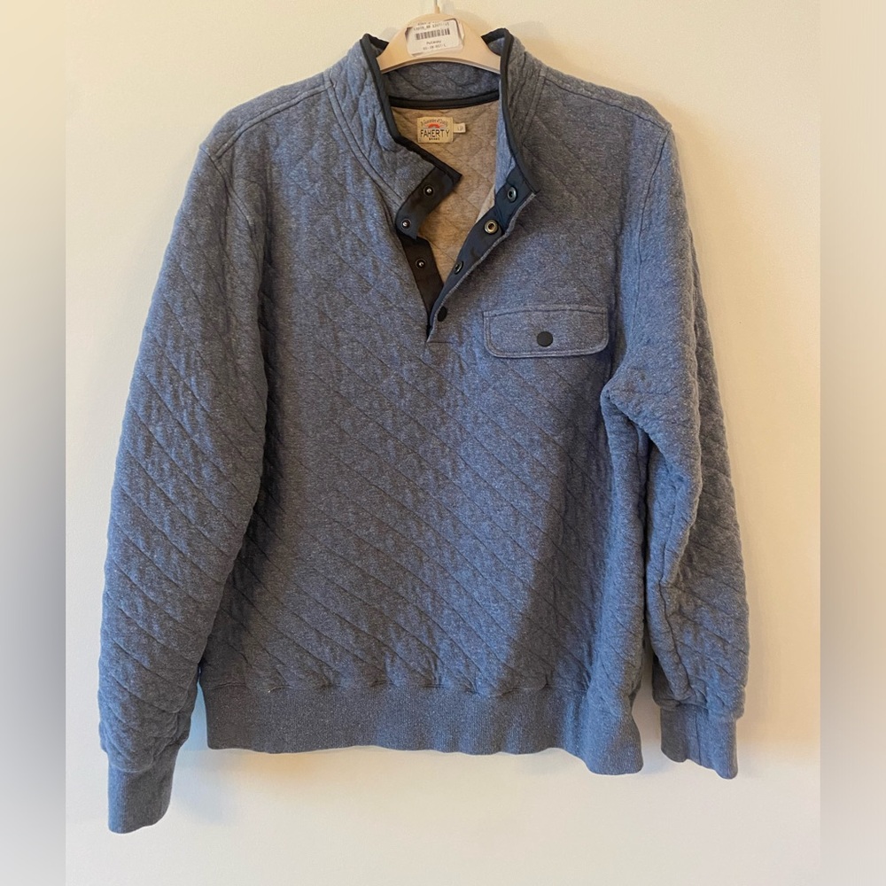 Flaherty Epic Quilted Fleece Pullover, Size Large